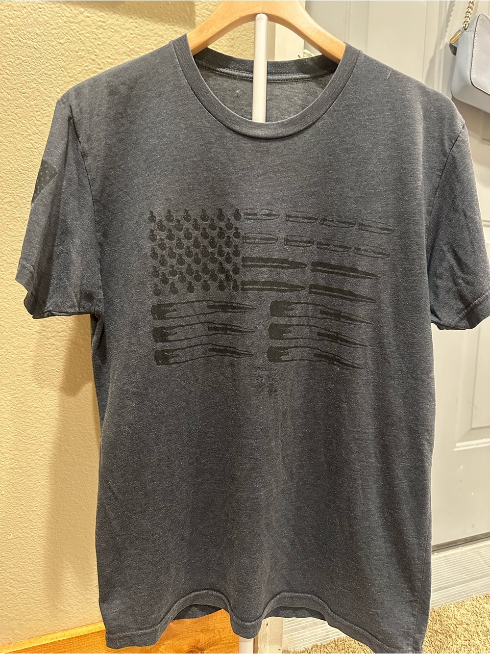 Grunt Style Black Short Sleeve Flag Tee